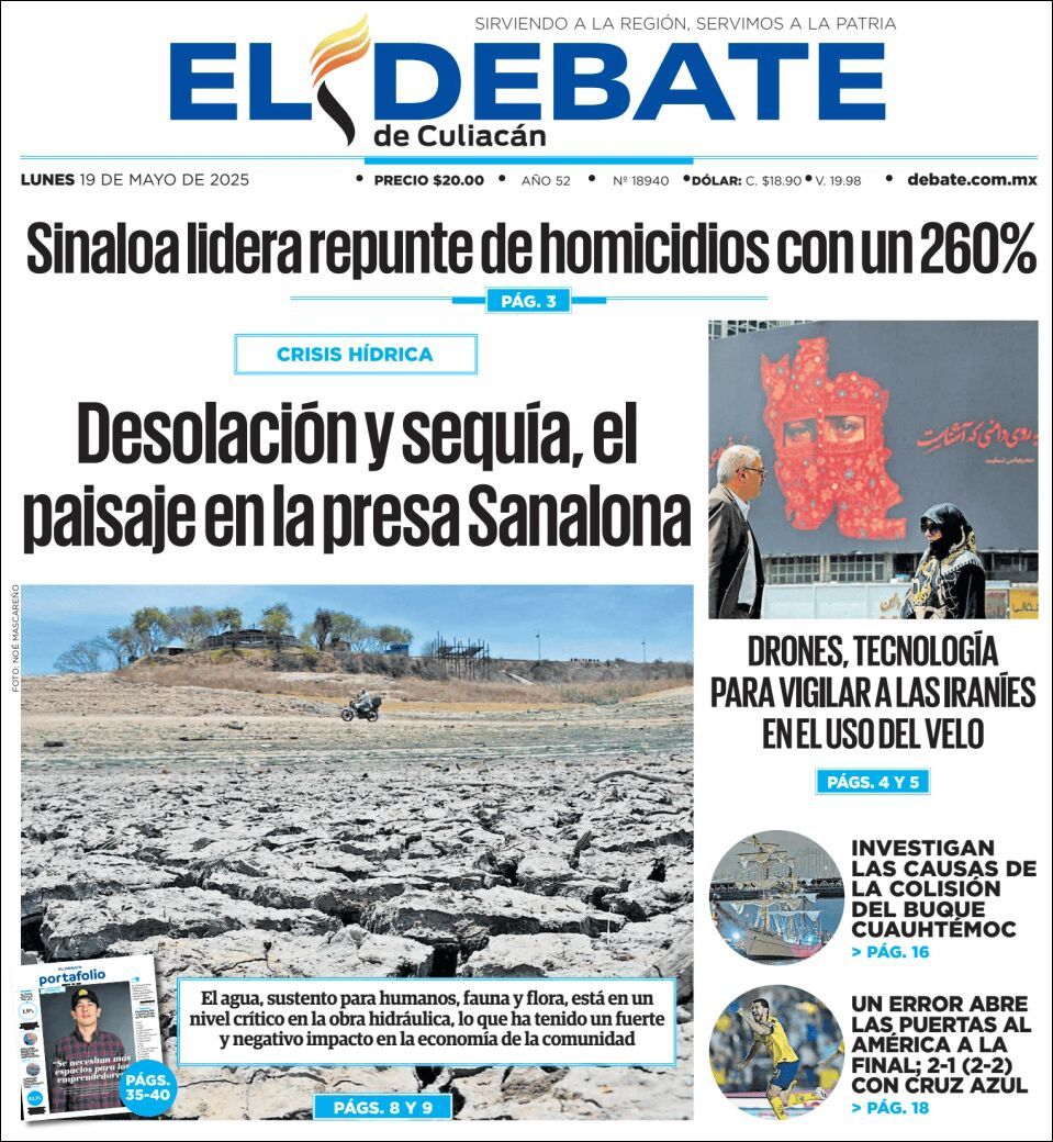El Debate Culiacán, edición del lunes 19 de mayo de 2025 El Debate Culiacán, edición del lunes 19 de mayo de 2025