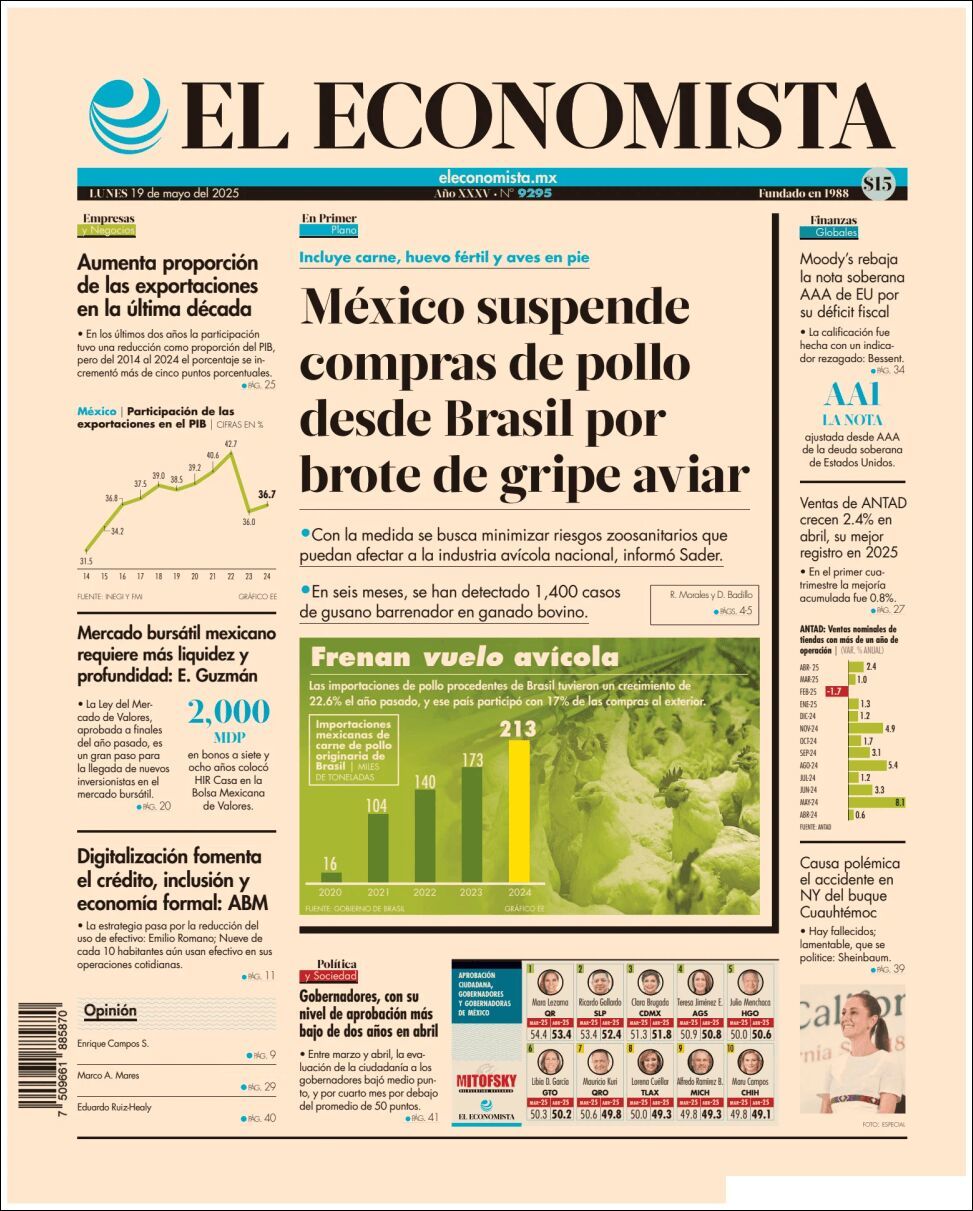 El Economista, edición del lunes 19 de mayo de 2025 El Economista, edición del lunes 19 de mayo de 2025