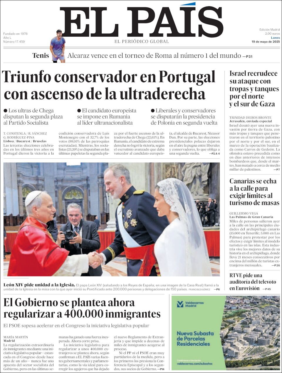 El País, edición del lunes 19 de mayo de 2025 El País, edición del lunes 19 de mayo de 2025