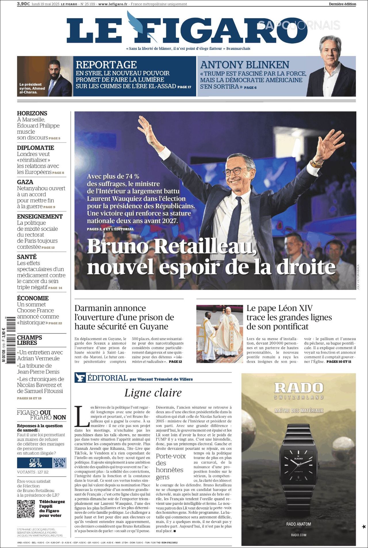Le Figaro, edición del lunes 19 de mayo de 2025 Le Figaro, edición del lunes 19 de mayo de 2025