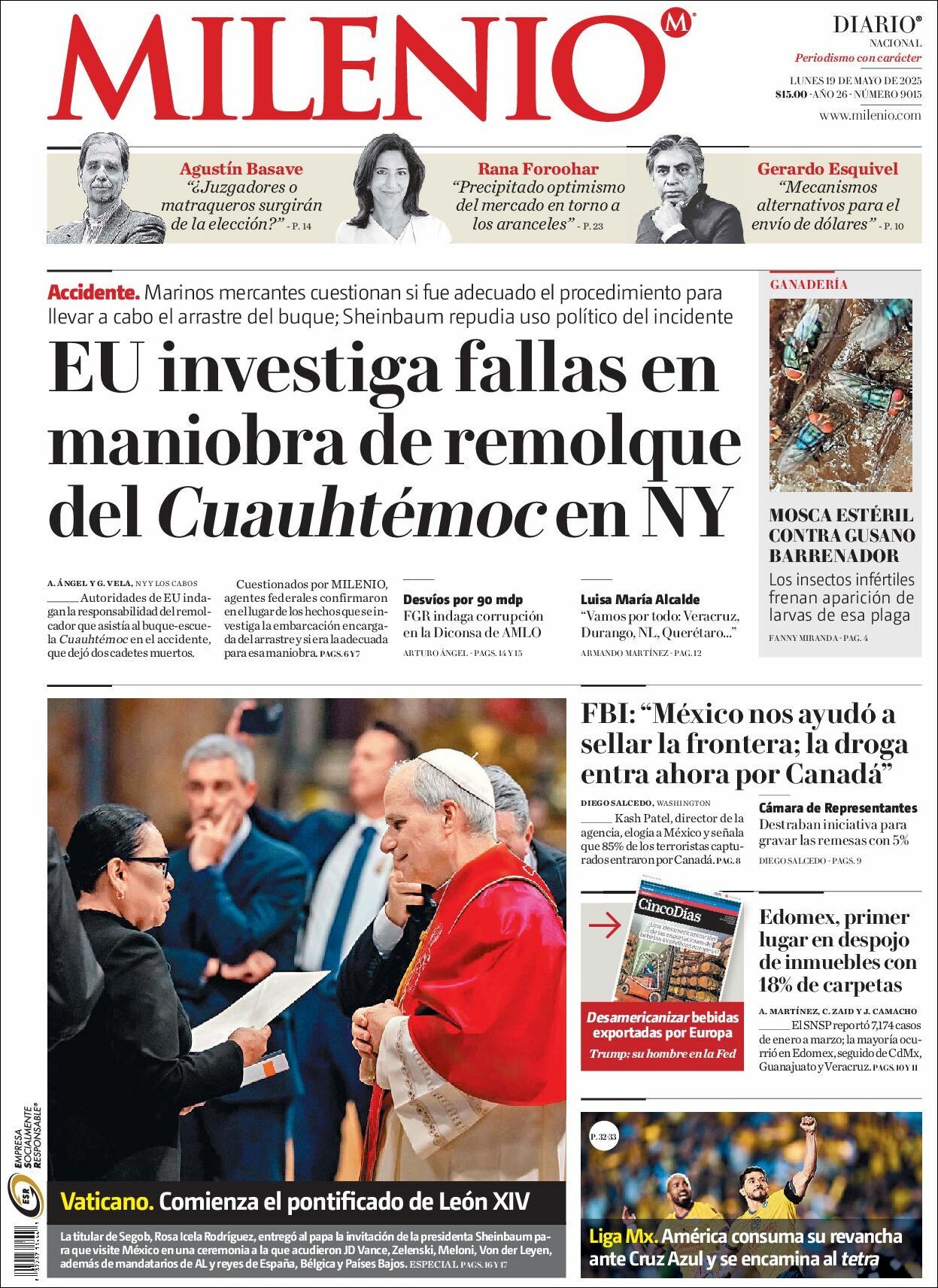 Milenio, edición del lunes 19 de mayo de 2025 Milenio, edición del lunes 19 de mayo de 2025
