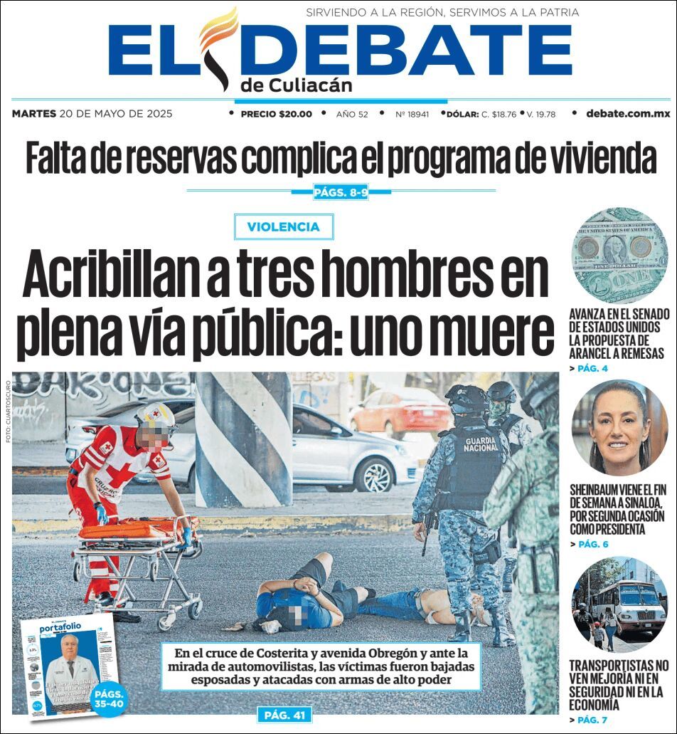 El Debate Culiacán, edición del martes 20 de mayo de 2025 El Debate Culiacán, edición del martes 20 de mayo de 2025