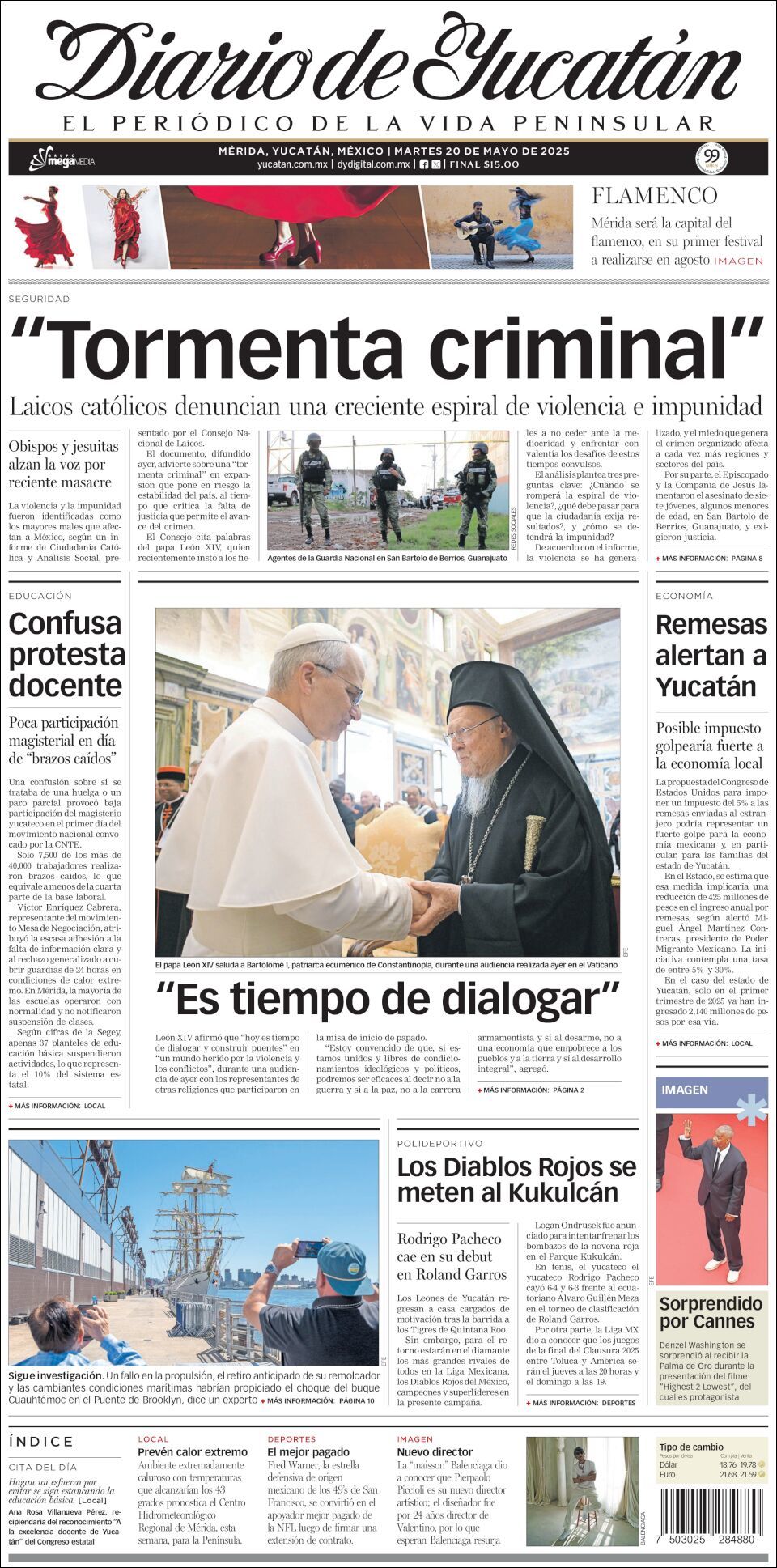 El Diario de Yucatán, edición del martes 20 de mayo de 2025 El Diario de Yucatán, edición del martes 20 de mayo de 2025