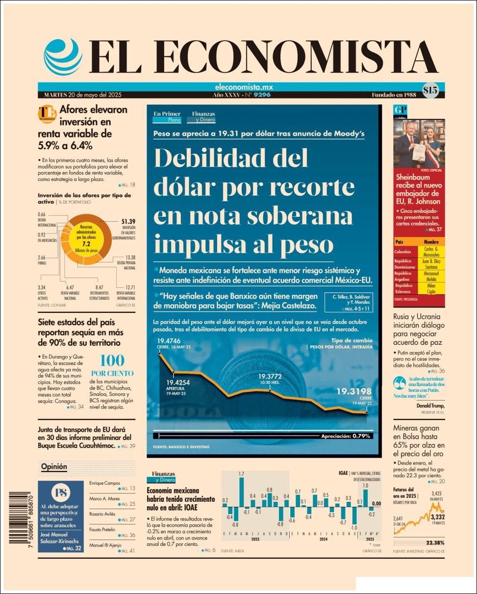 El Economista, edición del martes 20 de mayo de 2025 El Economista, edición del martes 20 de mayo de 2025