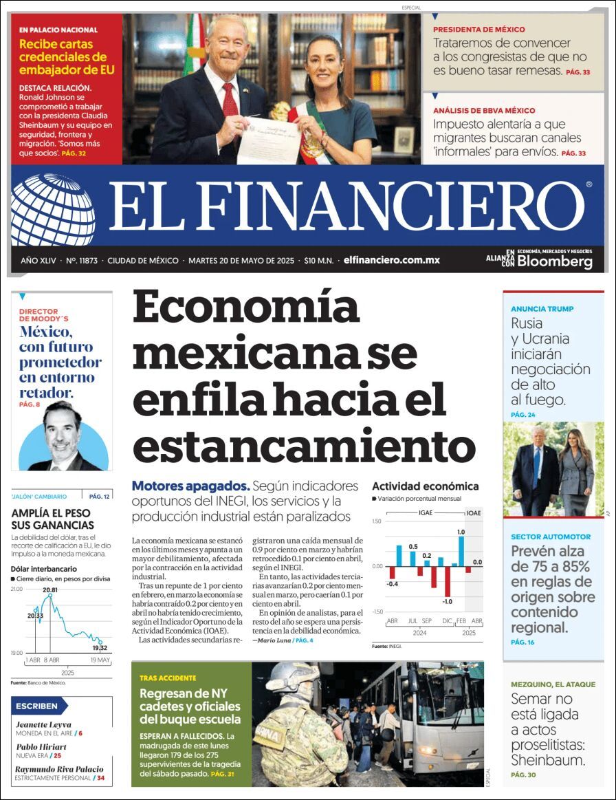 El Financiero, edición del martes 20 de mayo de 2025 El Financiero, edición del martes 20 de mayo de 2025