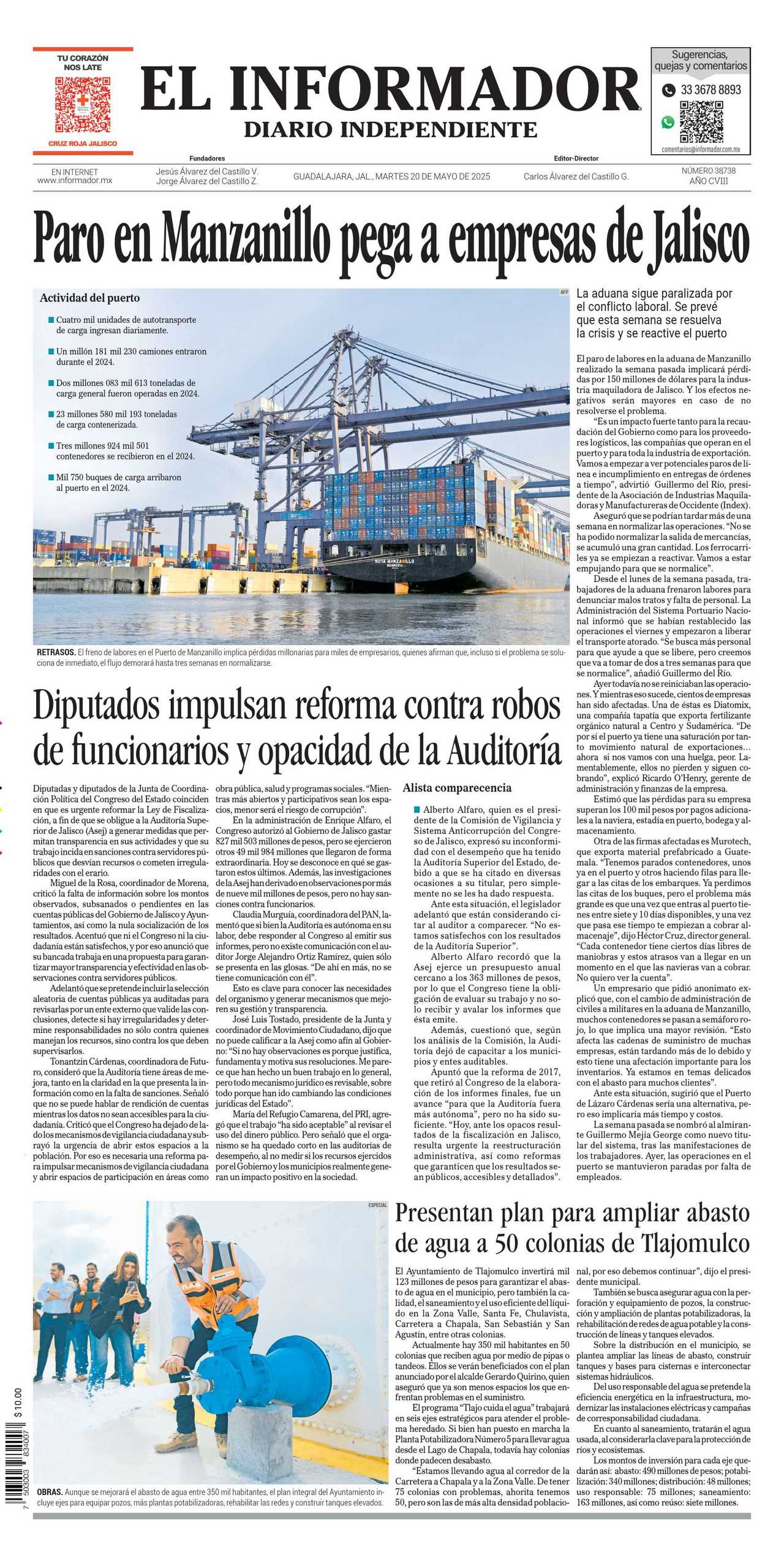 El Informador, edición del martes 20 de mayo de 2025 El Informador, edición del martes 20 de mayo de 2025