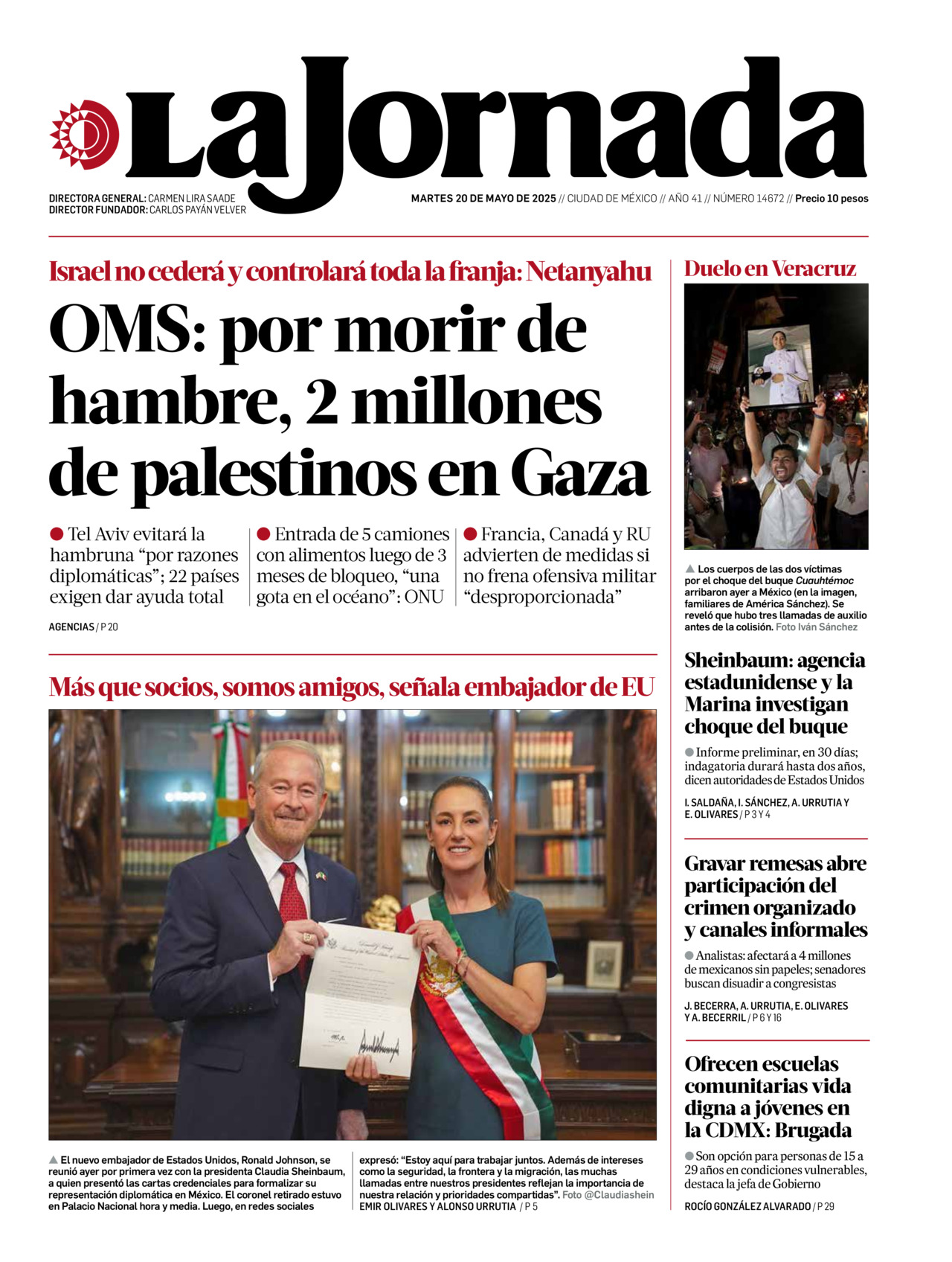 La Jornada, edición del martes 20 de mayo de 2025 La Jornada, edición del martes 20 de mayo de 2025