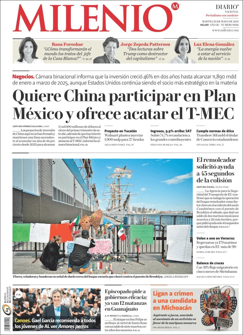Milenio, edición del martes 20 de mayo de 2025 Milenio, edición del martes 20 de mayo de 2025