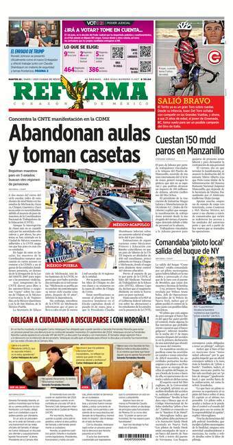 Reforma, edición del martes 20 de mayo de 2025 Reforma, edición del martes 20 de mayo de 2025