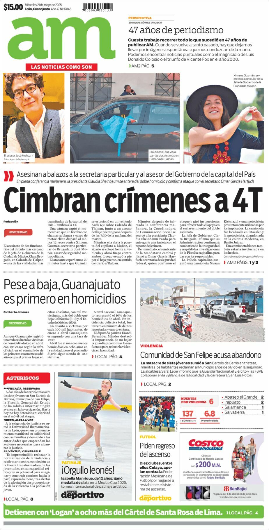 AM de León, edición del miércoles 21 de mayo de 2025 AM de León, edición del miércoles 21 de mayo de 2025