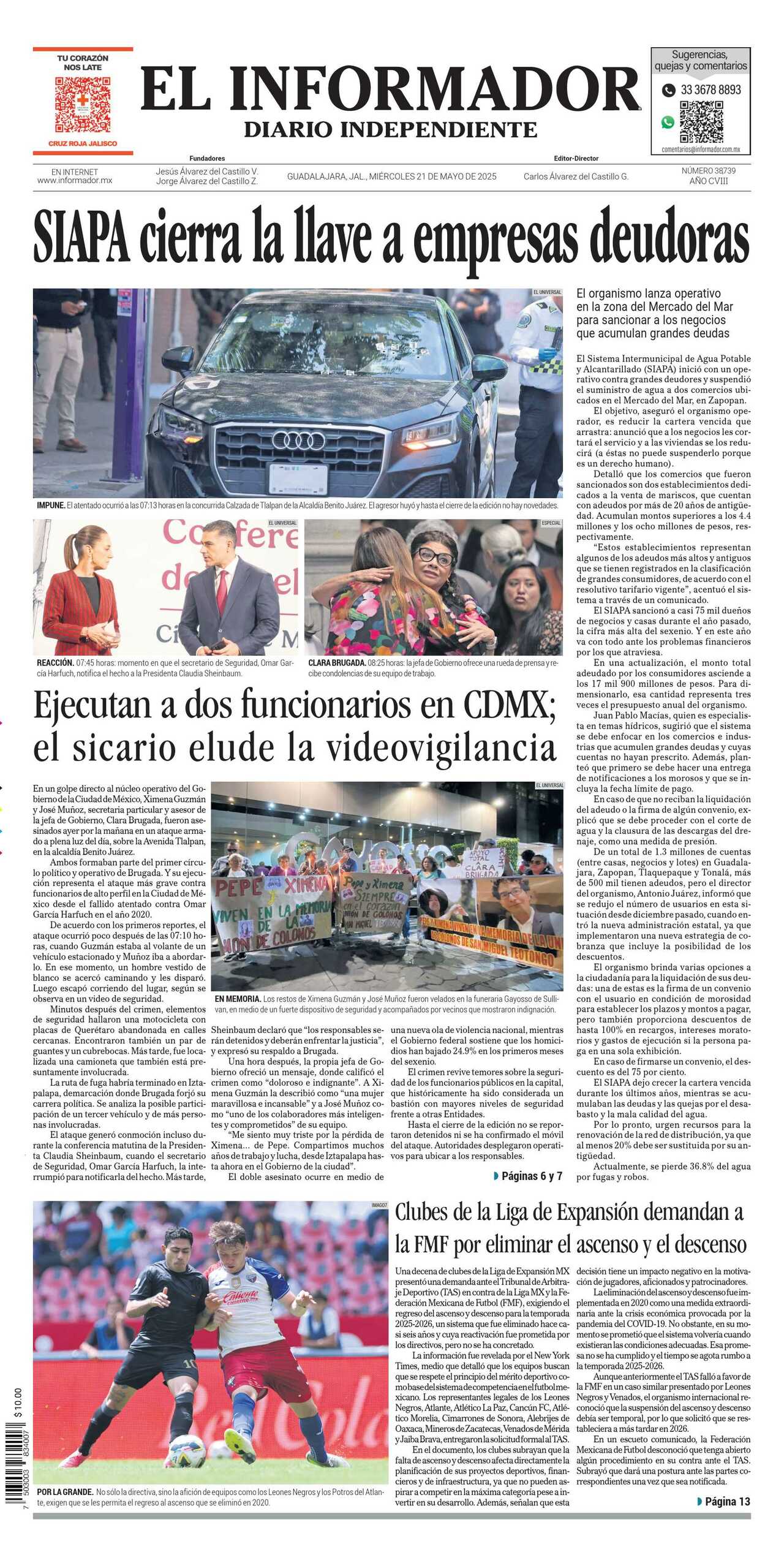 El Informador, edición del miércoles 21 de mayo de 2025 El Informador, edición del miércoles 21 de mayo de 2025