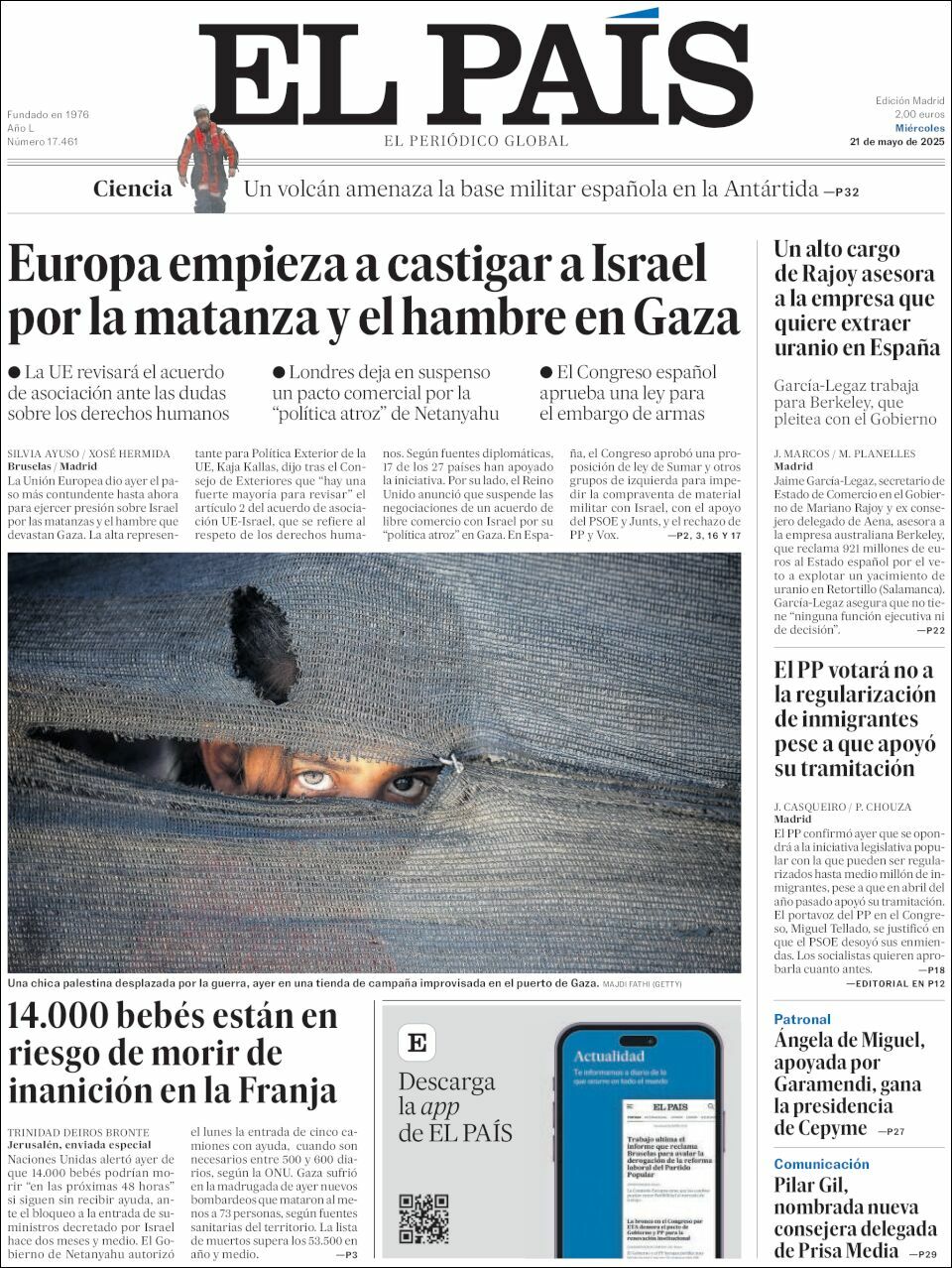 El País, edición del miércoles 21 de mayo de 2025 El País, edición del miércoles 21 de mayo de 2025