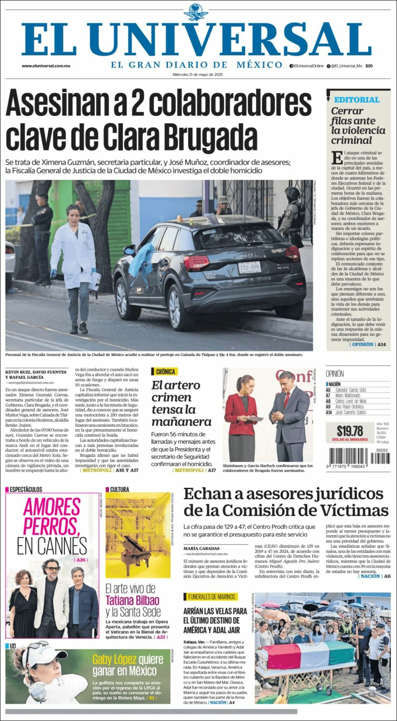 El Universal, edición del miércoles 21 de mayo de 2025 El Universal, edición del miércoles 21 de mayo de 2025