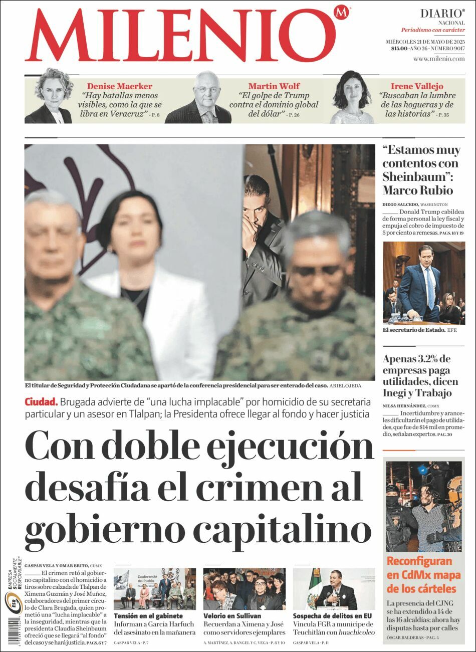 Milenio, edición del miércoles 21 de mayo de 2025 Milenio, edición del miércoles 21 de mayo de 2025