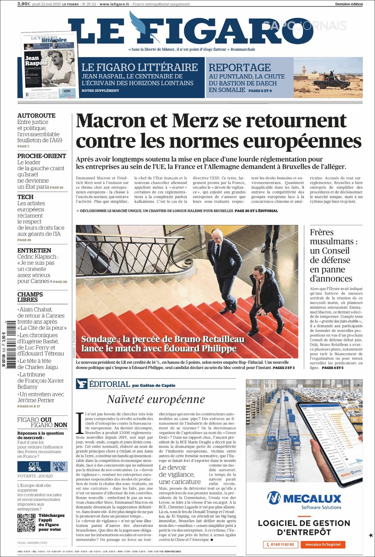 Le Figaro, edición del jueves 22 de mayo de 2025 Le Figaro, edición del jueves 22 de mayo de 2025