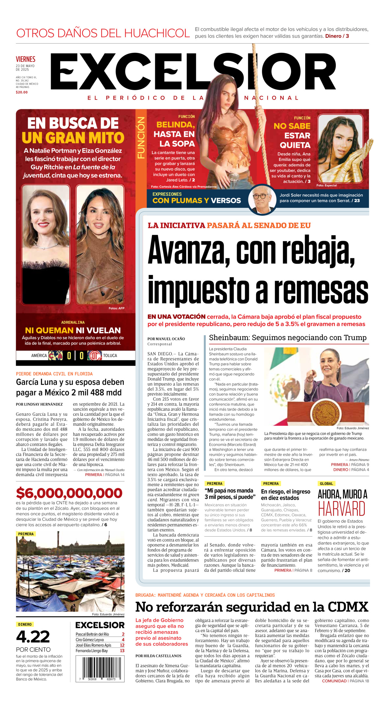 Excelsior, edición del viernes 23 de mayo de 2025 Excelsior, edición del viernes 23 de mayo de 2025