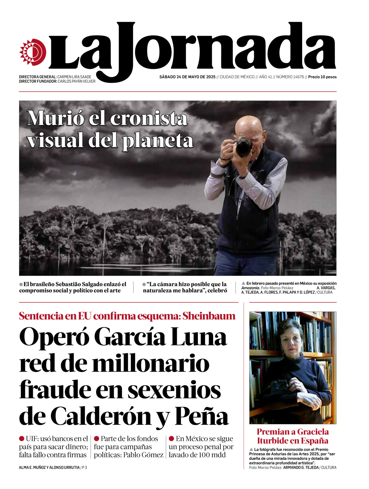 La Jornada, edición del sábado 24 de mayo de 2025 La Jornada, edición del sábado 24 de mayo de 2025