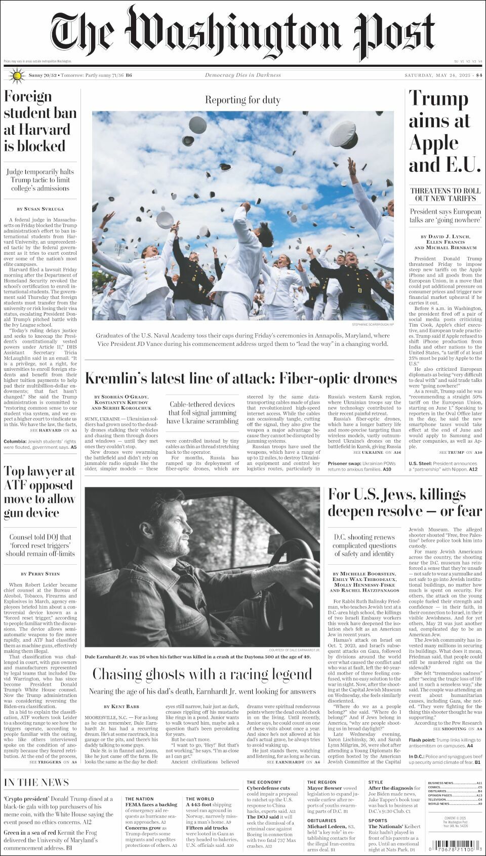 The Washington Post, edición del sábado 24 de mayo de 2025 The Washington Post, edición del sábado 24 de mayo de 2025