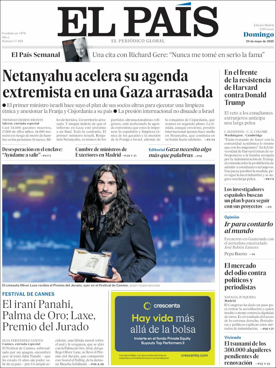 El País, edición del domingo 25 de mayo de 2025 El País, edición del domingo 25 de mayo de 2025