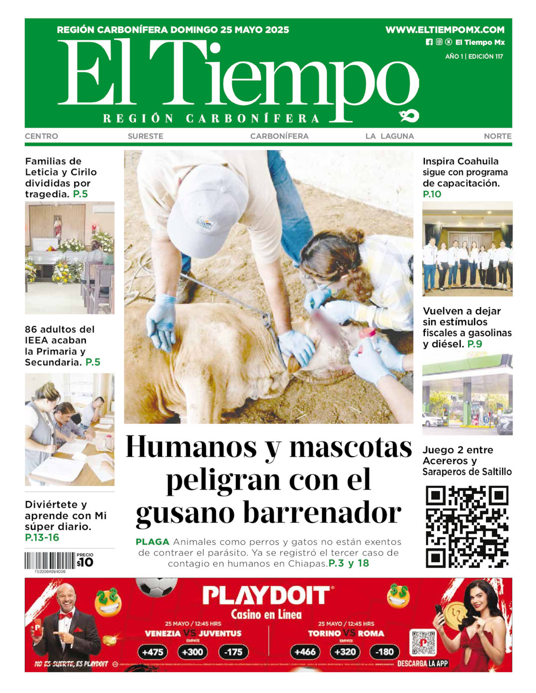 El Tiempo Región Carbonífera, edición del domingo 25 de mayo de 2025 El Tiempo Región Carbonífera, edición del domingo 25 de mayo de 2025