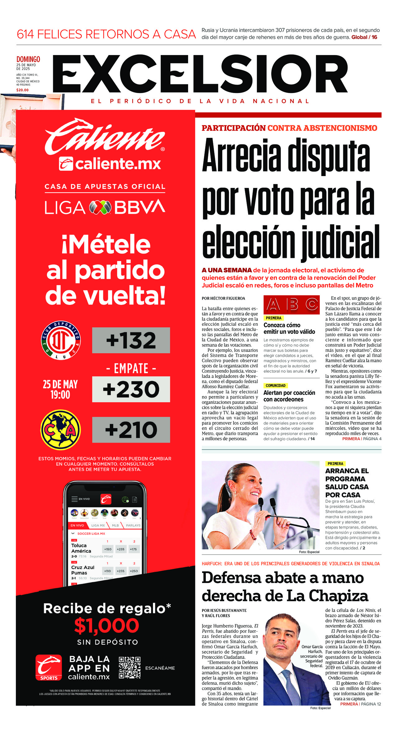 Excelsior, edición del domingo 25 de mayo de 2025 Excelsior, edición del domingo 25 de mayo de 2025