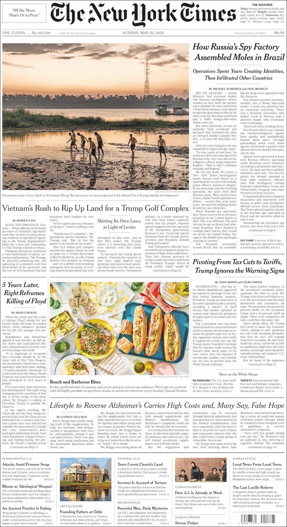The New York Times, edición del domingo 25 de mayo de 2025 The New York Times, edición del domingo 25 de mayo de 2025
