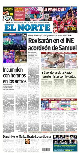 El Norte, edición del lunes 26 de mayo de 2025 El Norte, edición del lunes 26 de mayo de 2025