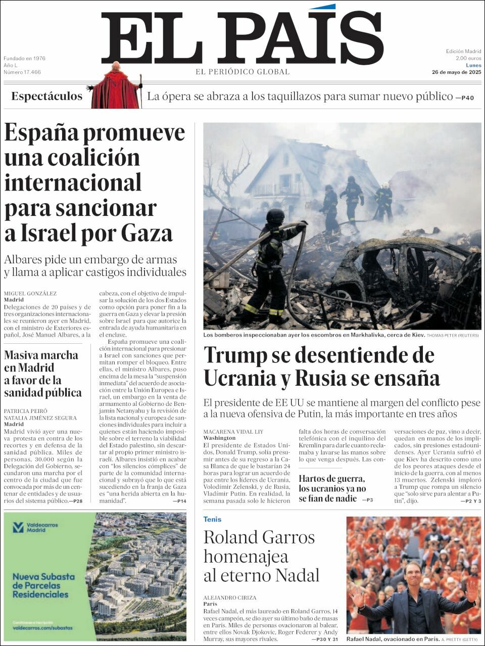 El País, edición del lunes 26 de mayo de 2025 El País, edición del lunes 26 de mayo de 2025
