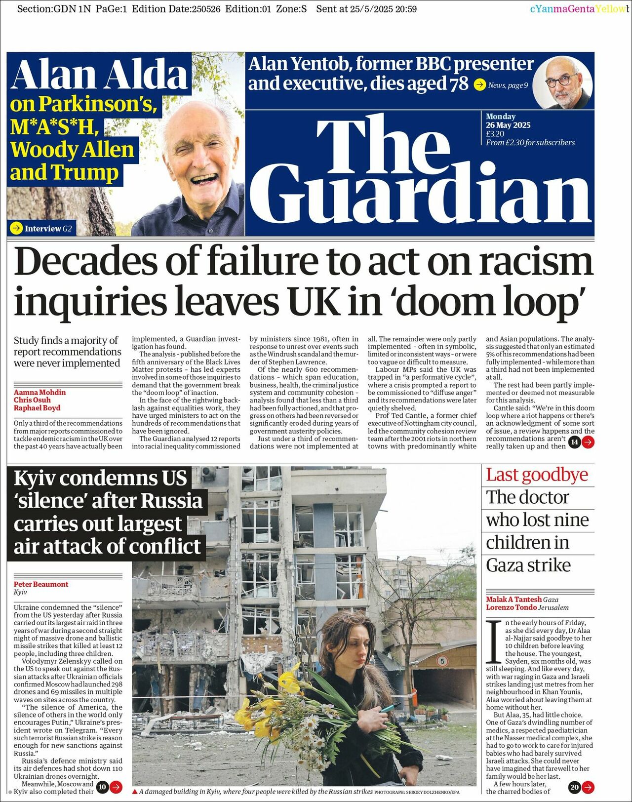 The Guardian, edición del lunes 26 de mayo de 2025 The Guardian, edición del lunes 26 de mayo de 2025