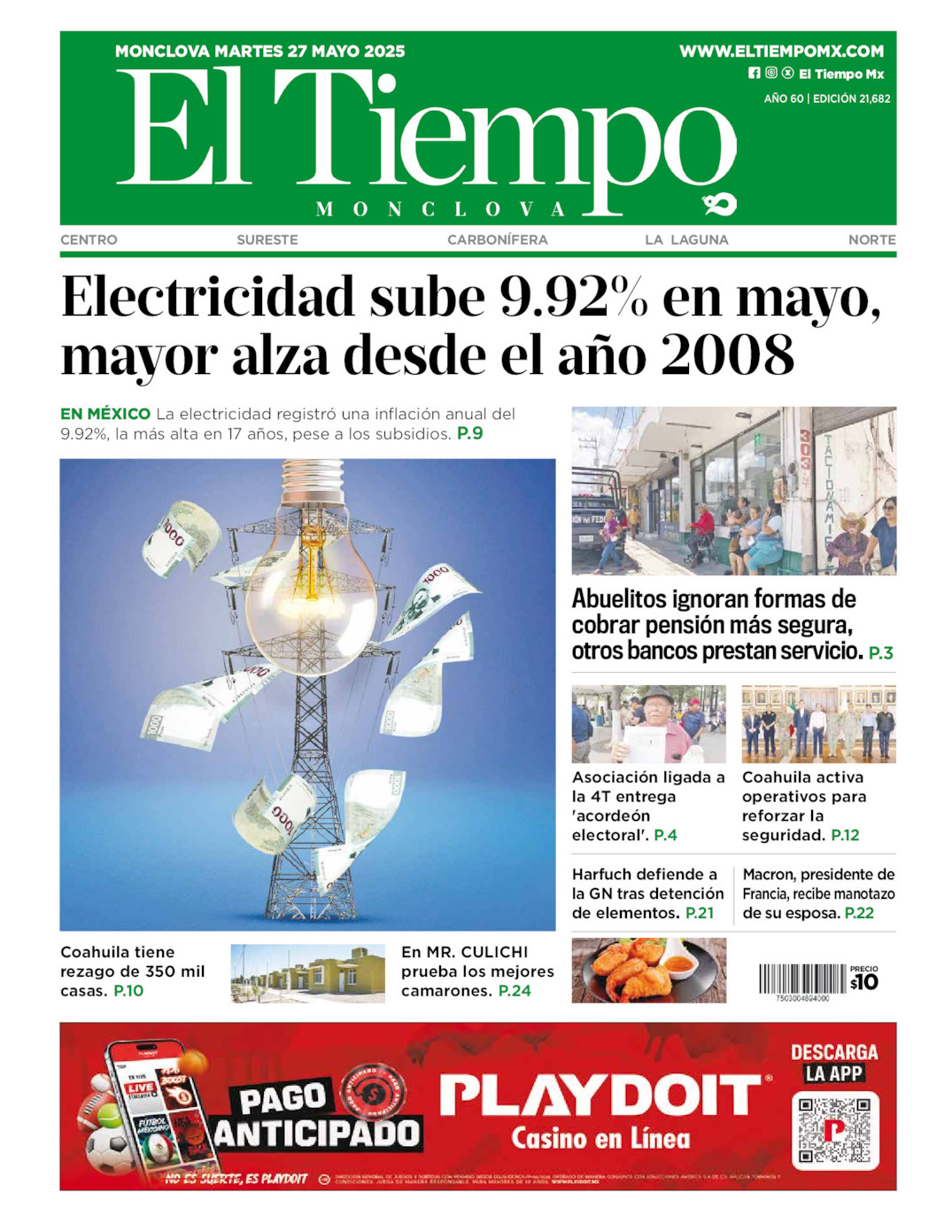 El Tiempo Monclova, edición del martes 27 de mayo de 2025 El Tiempo Monclova, edición del martes 27 de mayo de 2025
