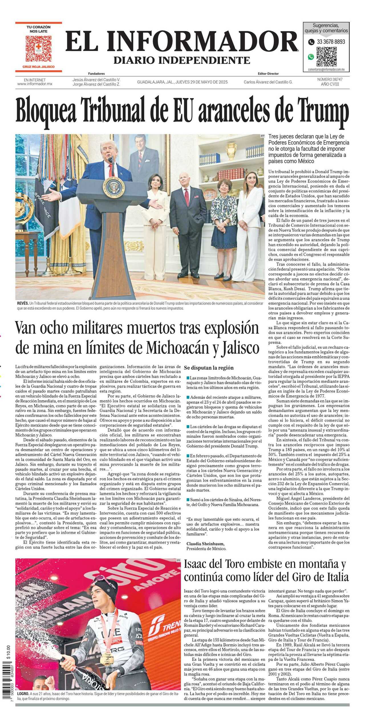 El Informador, edición del jueves 29 de mayo de 2025 El Informador, edición del jueves 29 de mayo de 2025