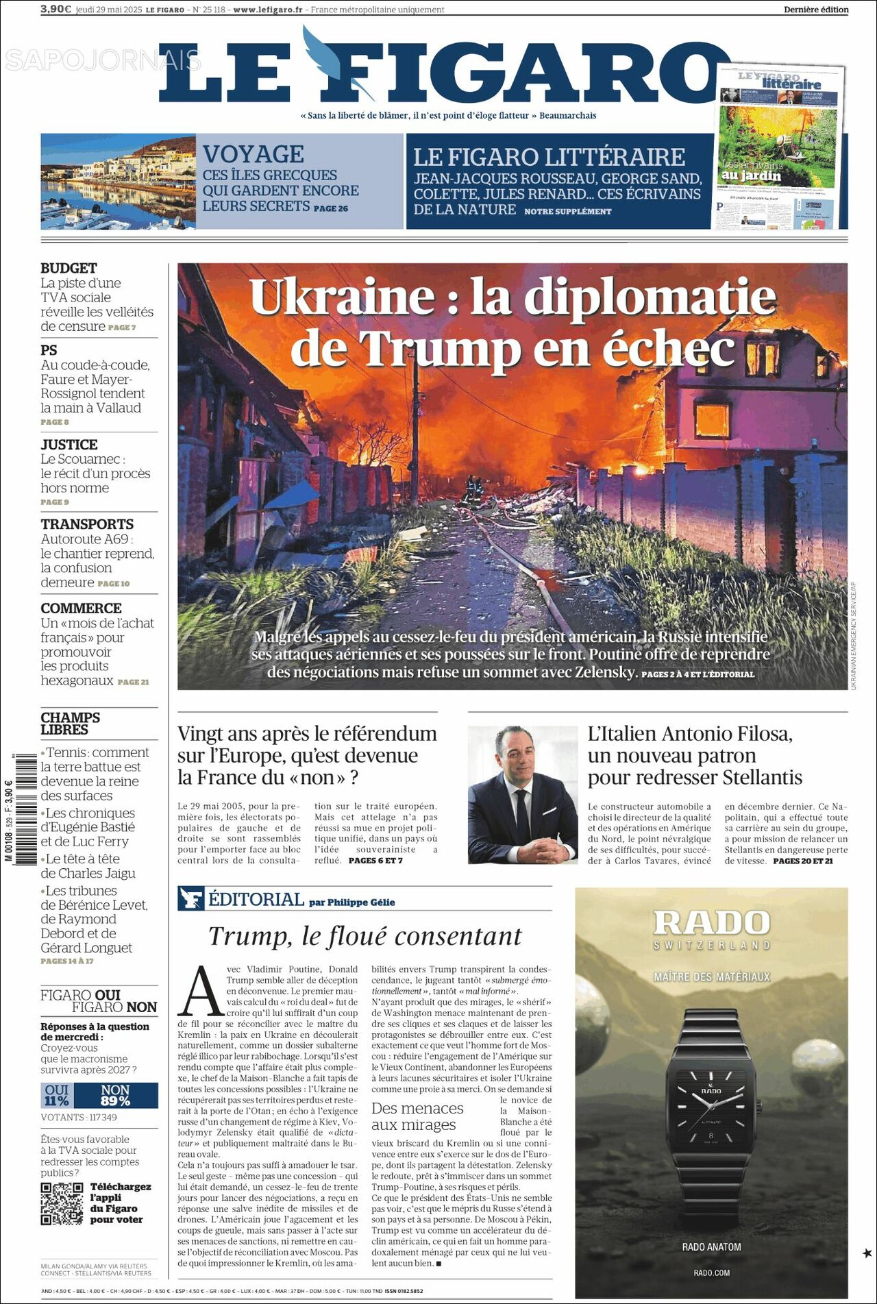 Le Figaro, edición del jueves 29 de mayo de 2025 Le Figaro, edición del jueves 29 de mayo de 2025