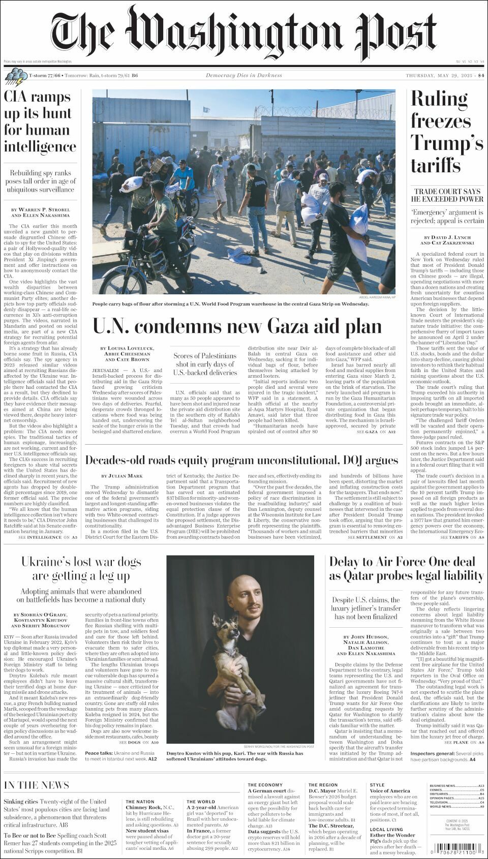 The Washington Post, edición del jueves 29 de mayo de 2025 The Washington Post, edición del jueves 29 de mayo de 2025