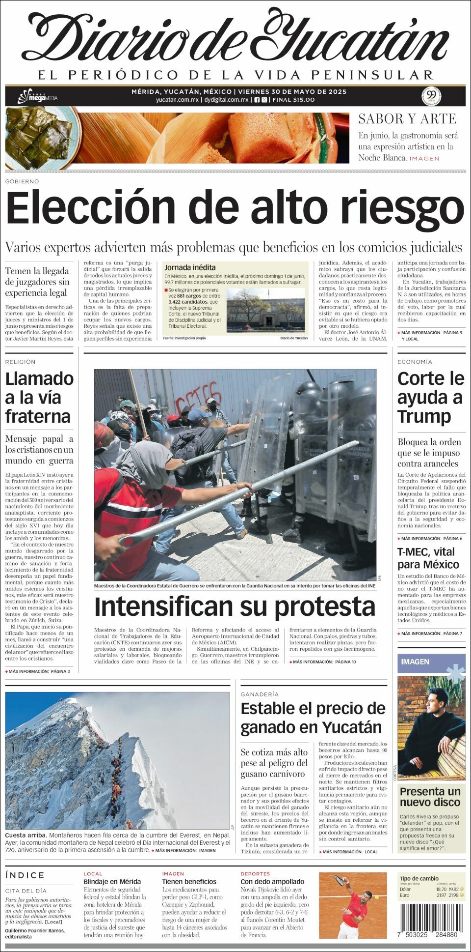 El Diario de Yucatán, edición del viernes 30 de mayo de 2025 El Diario de Yucatán, edición del viernes 30 de mayo de 2025