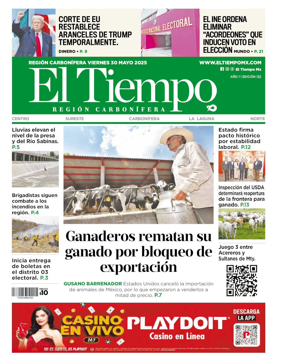 El Tiempo Región Carbonífera, edición del viernes 30 de mayo de 2025 El Tiempo Región Carbonífera, edición del viernes 30 de mayo de 2025