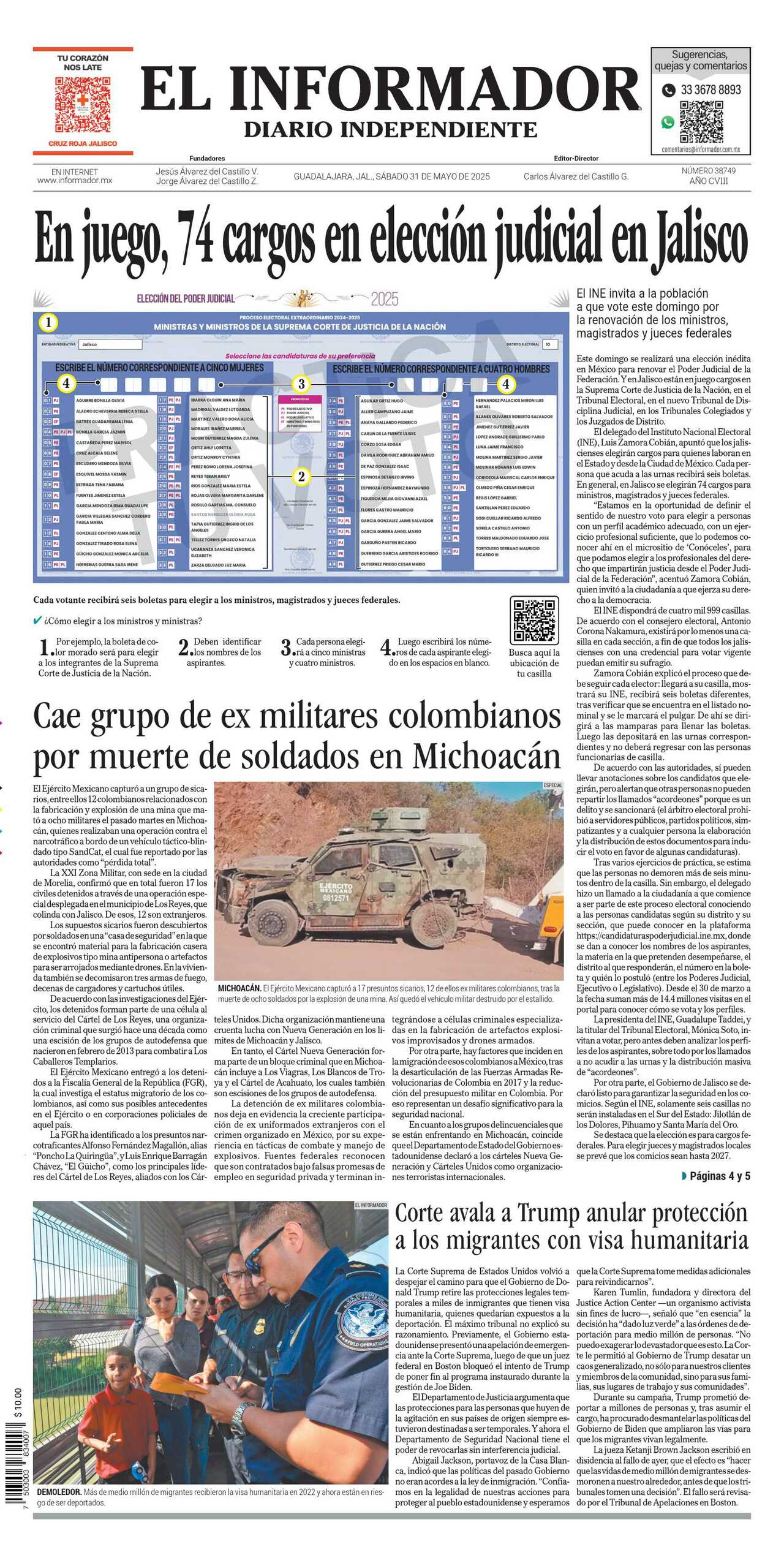 El Informador, edición del sábado 31 de mayo de 2025 El Informador, edición del sábado 31 de mayo de 2025