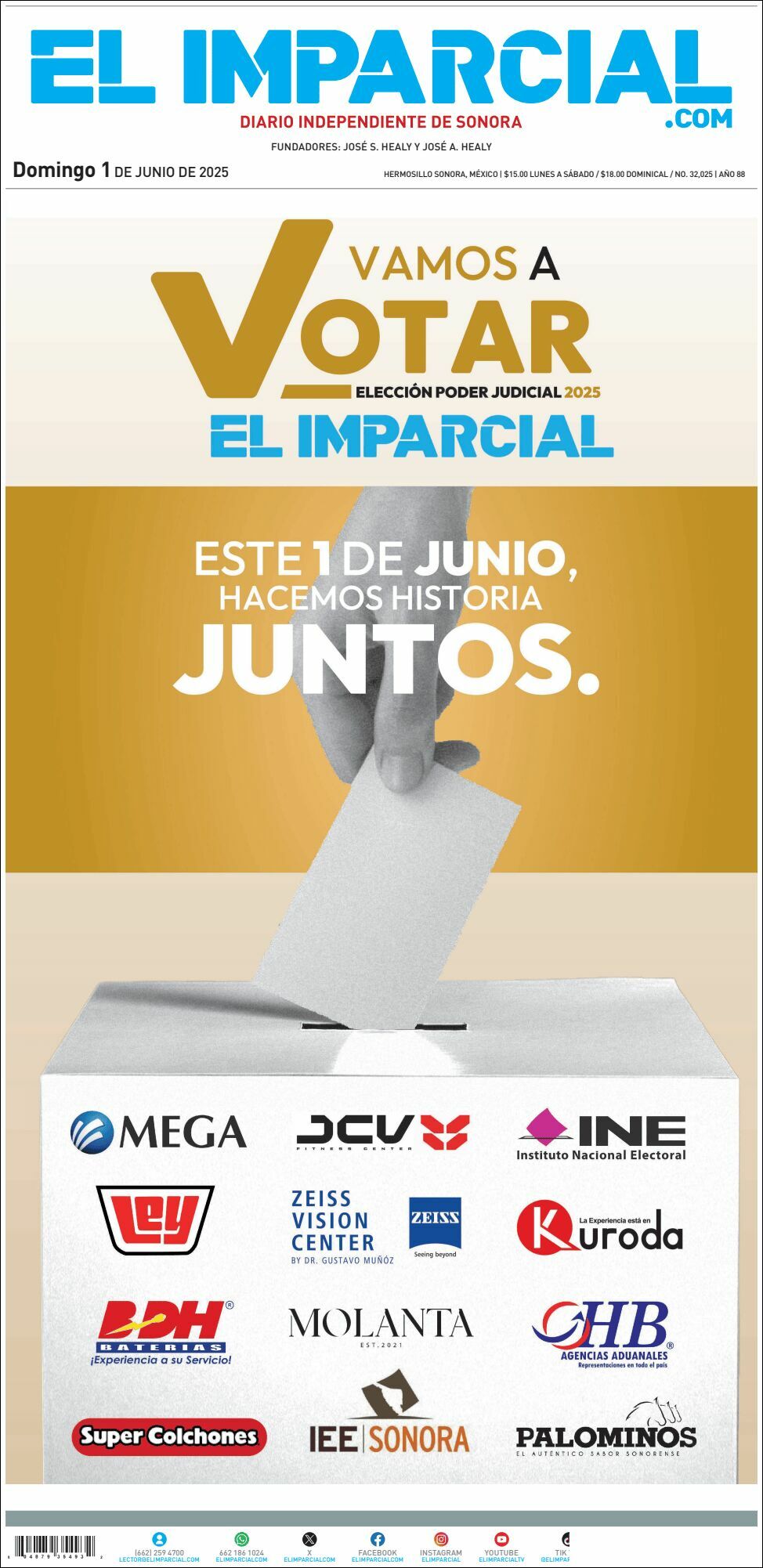 El Imparcial, edición del domingo 01 de junio de 2025 El Imparcial, edición del domingo 01 de junio de 2025