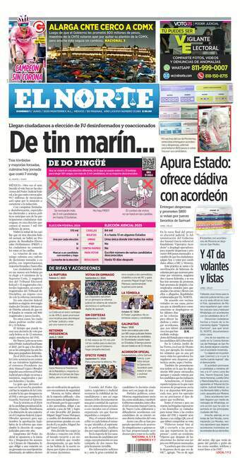 El Norte, edición del domingo 01 de junio de 2025 El Norte, edición del domingo 01 de junio de 2025