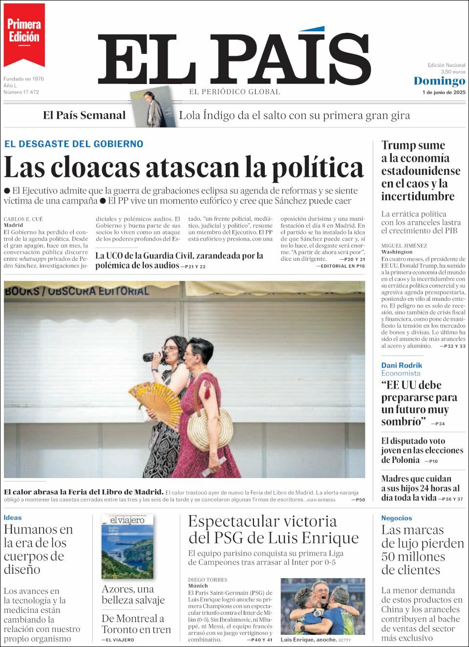 El País, edición del domingo 01 de junio de 2025 El País, edición del domingo 01 de junio de 2025