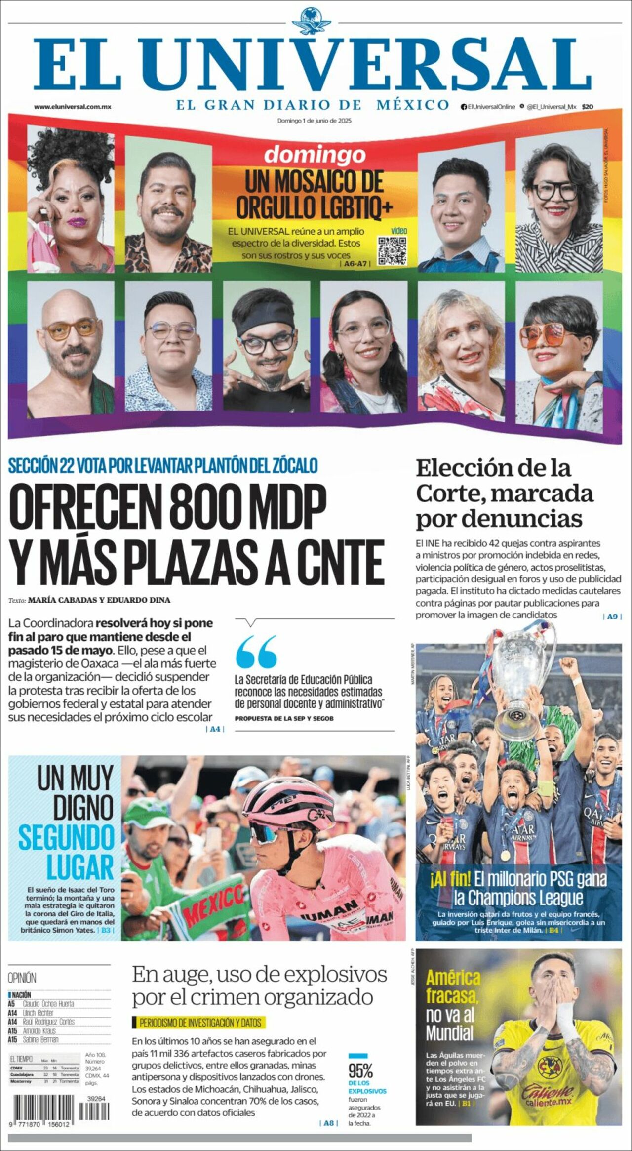 El Universal, edición del domingo 01 de junio de 2025 El Universal, edición del domingo 01 de junio de 2025