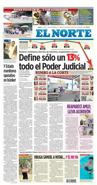 El Norte, edición del lunes 02 de junio de 2025 El Norte, edición del lunes 02 de junio de 2025