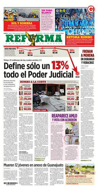 Reforma, edición del lunes 02 de junio de 2025 Reforma, edición del lunes 02 de junio de 2025