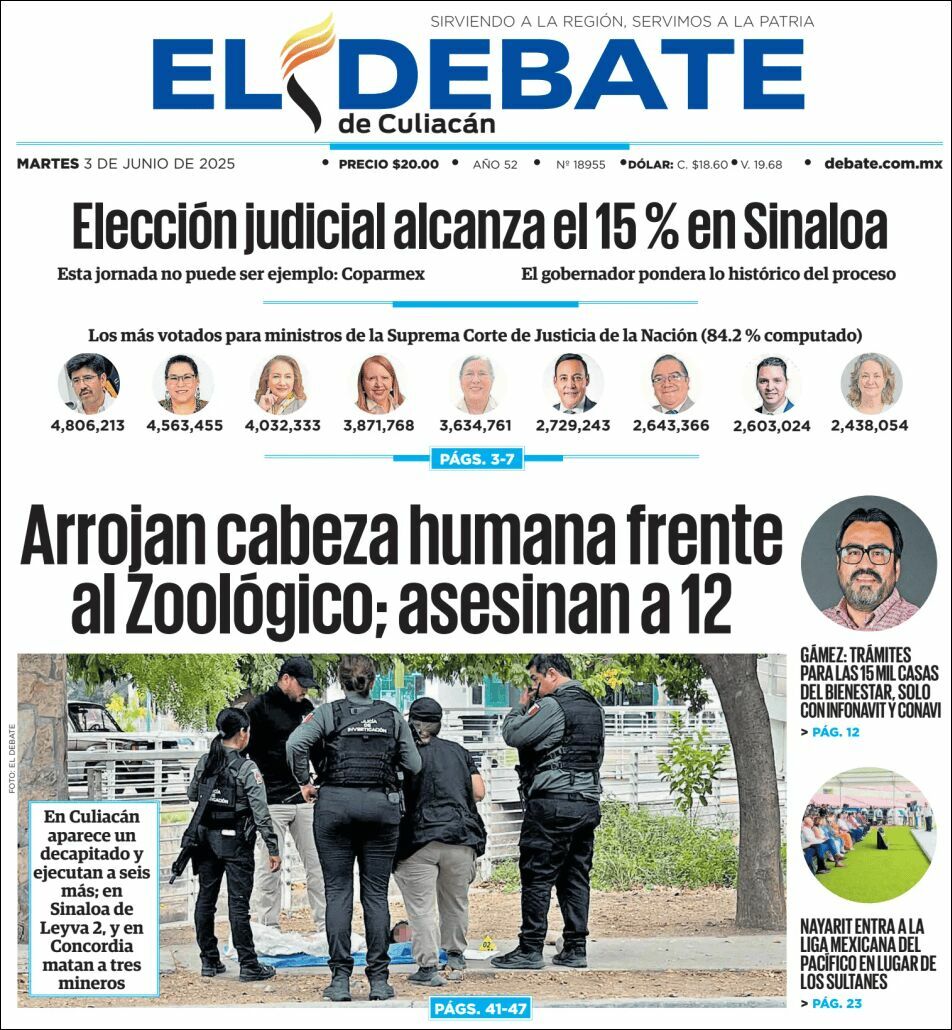 El Debate Culiacán, edición del martes 03 de junio de 2025 El Debate Culiacán, edición del martes 03 de junio de 2025