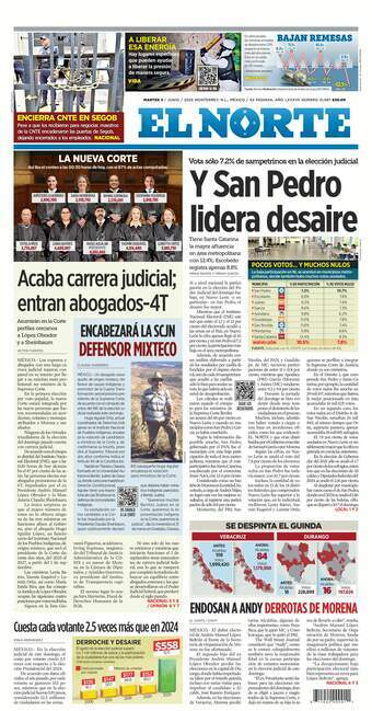 El Norte, edición del martes 03 de junio de 2025 El Norte, edición del martes 03 de junio de 2025