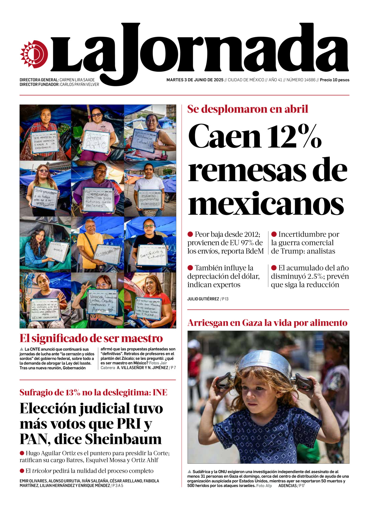 La Jornada, edición del martes 03 de junio de 2025 La Jornada, edición del martes 03 de junio de 2025