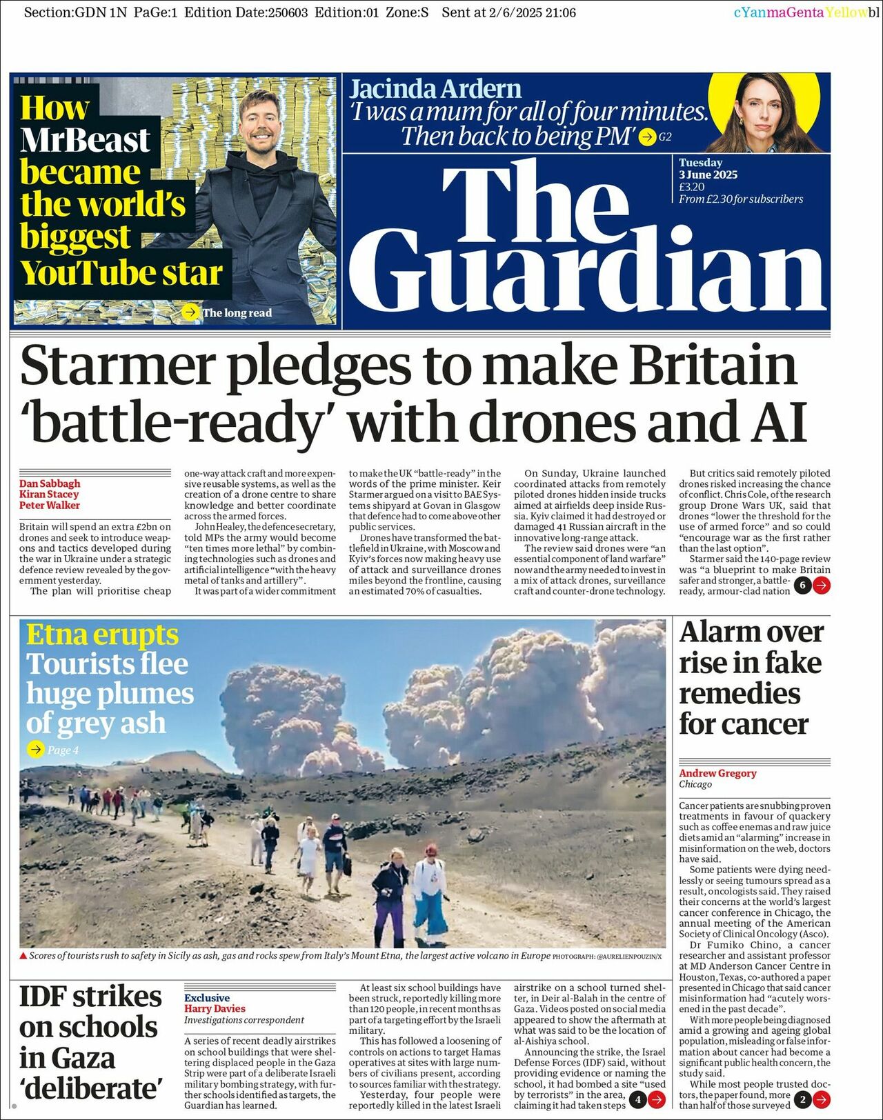 The Guardian, edición del martes 03 de junio de 2025 The Guardian, edición del martes 03 de junio de 2025