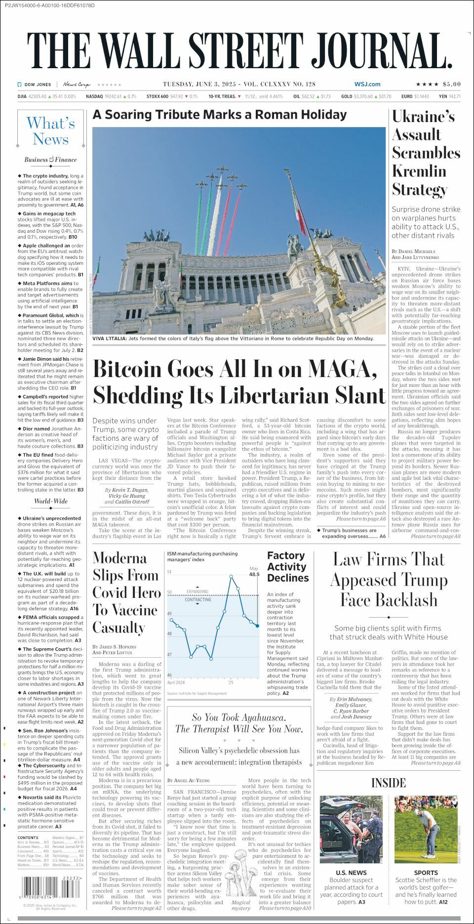 The Wall Street Journal, edición del martes 03 de junio de 2025 The Wall Street Journal, edición del martes 03 de junio de 2025