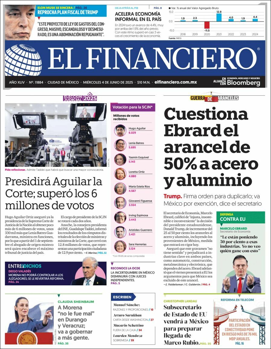 El Financiero, edición del miércoles 04 de junio de 2025 El Financiero, edición del miércoles 04 de junio de 2025