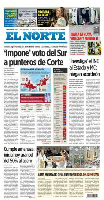 El Norte, edición del miércoles 04 de junio de 2025 El Norte, edición del miércoles 04 de junio de 2025