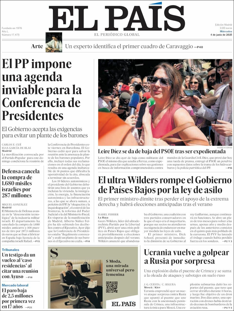 El País, edición del miércoles 04 de junio de 2025 El País, edición del miércoles 04 de junio de 2025